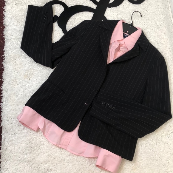 BCBGMaxAzria Jackets & Blazers - BCBG Black Pinstripe Blazer